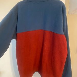 Columbia- medium. Red and blue pull over. Very warm